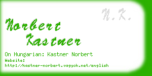 norbert kastner business card